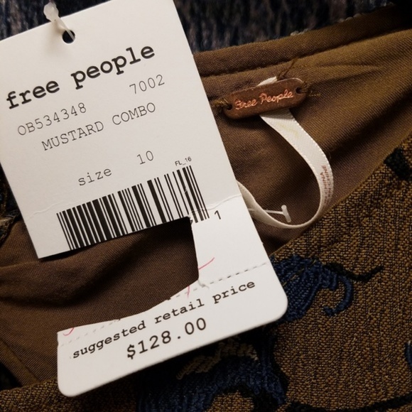 Free People Say Yes Mini Dress in Mustard - Picture 5 of 5